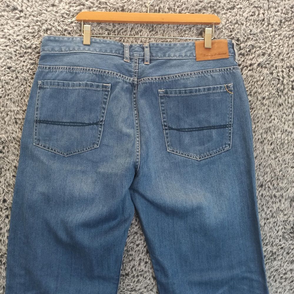 Tommy Bahama Jeans Men 38/32 Blue Straight Leg High Rise Mid Wash Denim - Picture 9 of 10